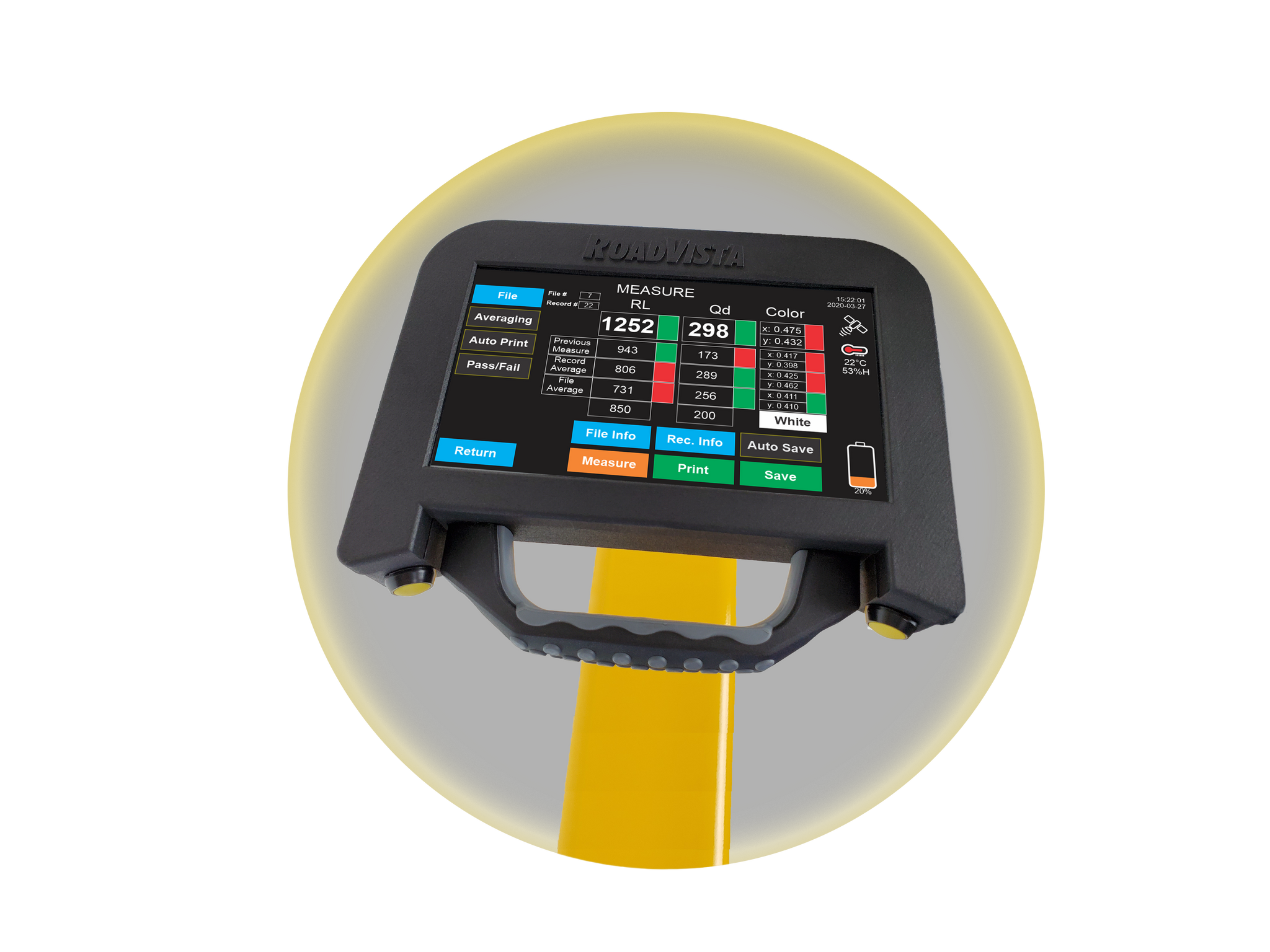 Retrorefelctometer Stripemaster® 3 Pavement Marking Retroreflectometer - Gamma Scientific ...